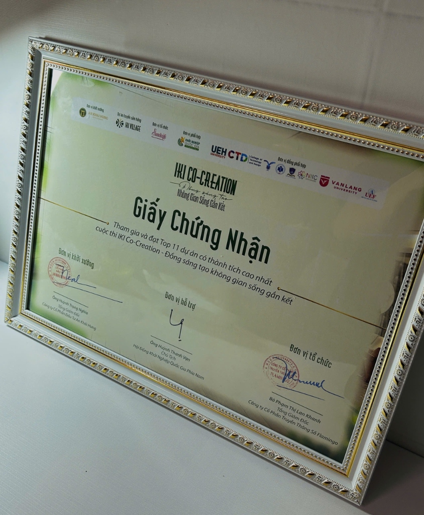 Iki Co-Creation certificate